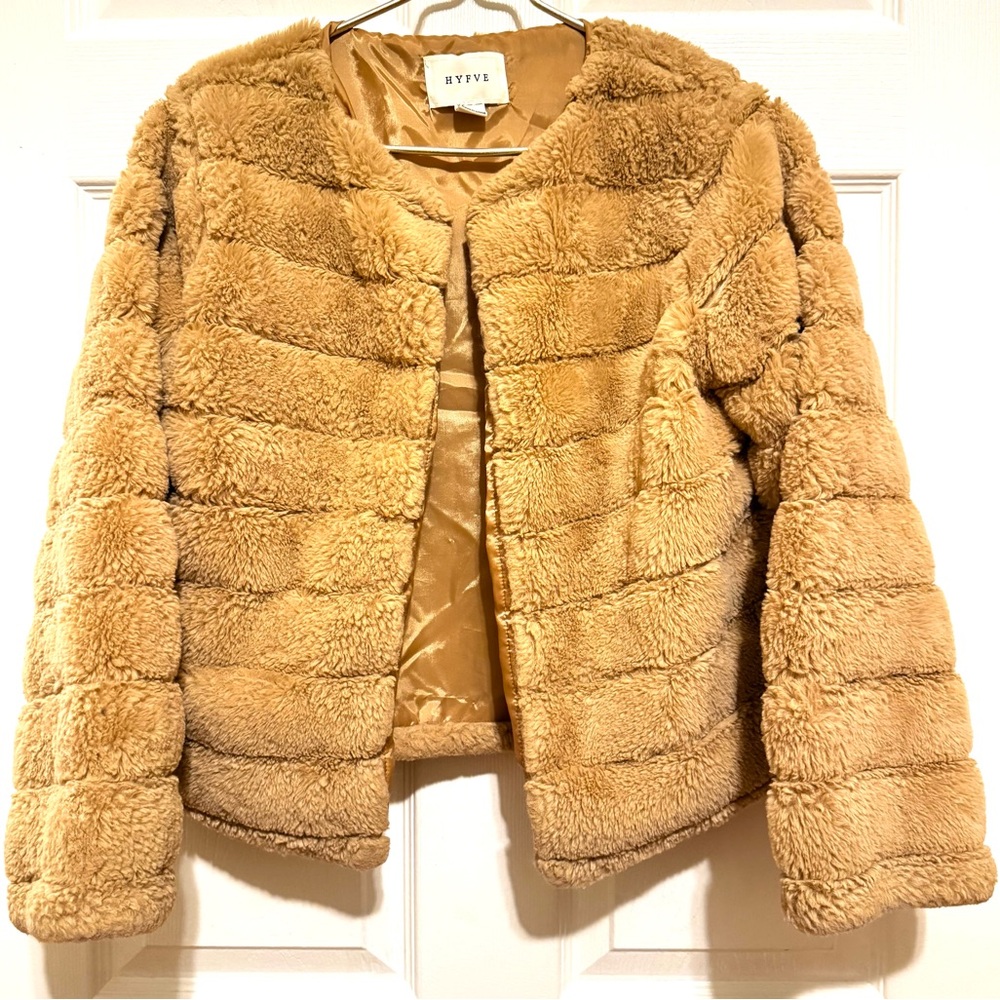 Laundry By Shelli Segal, Bundle of Cozy Faux Fur Jackets + Beige Knit Sweater - Picture 3 of 10